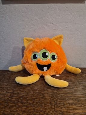 Orange SportMe Fuzzy Monster Fluffy Toy Ball 12"